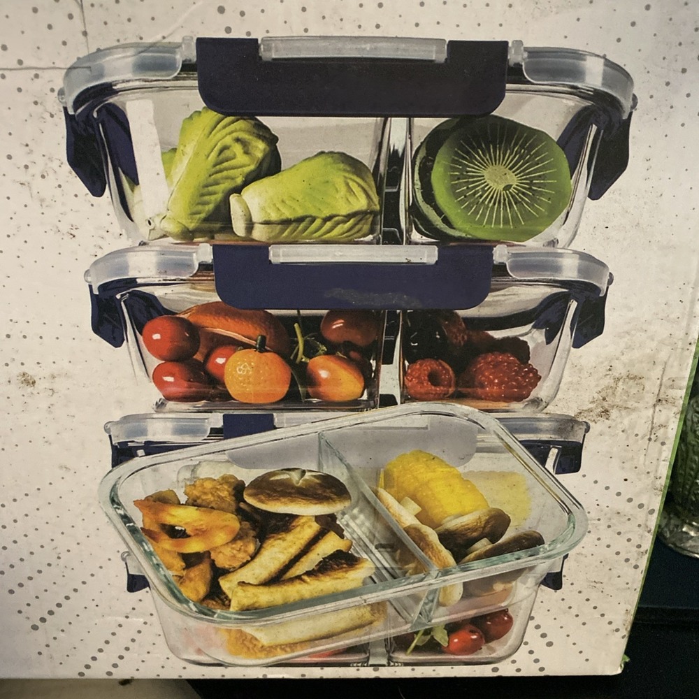 Luxe Refined Living 5pk Glass Meal Prep Containers